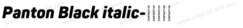 Panton Black italic字体转换